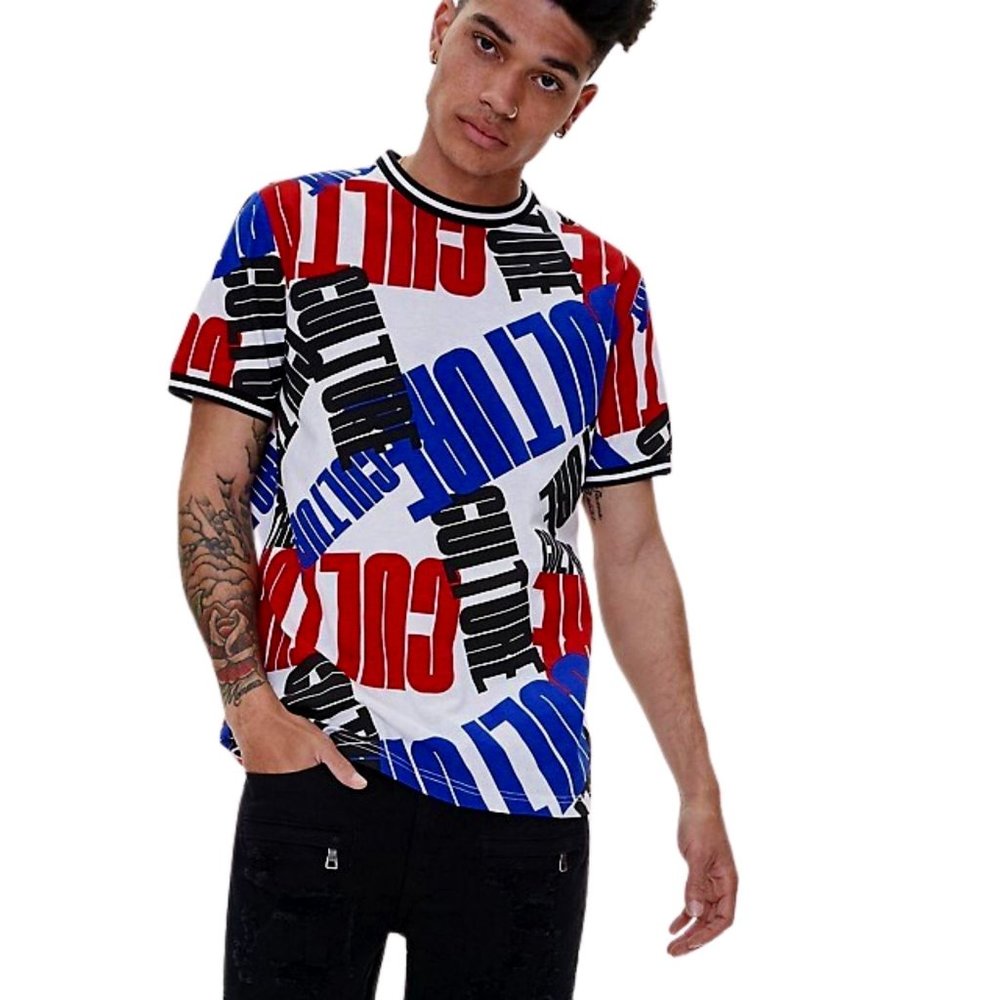 Forever 21 Men's Culture Print Ringer Tee | M